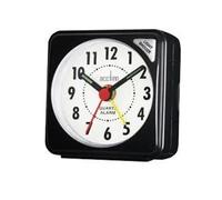 Acctim Ingot Quartz Travel Alarm Clock Light & Snooze - Black - 25/738BB