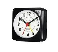 Acctim Ingot Quartz Travel Alarm Clock Light & Snooze Black 25/738BBX8