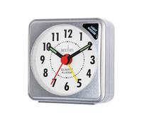 Acctim "Ingot Travel Alarm Clock, Silver, Mini