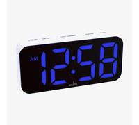 Acctim Jaxon White Digital Alarm Clock, LED Colour Changing Display, USB-C Mains Powered, USB-C Charging Port