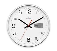 Acctim Kalendar Silver Wall Clock