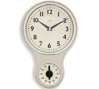 Acctim 21592 Kitchen Time Wall Clock, Cream