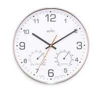 Acctim Komfort Brushed Steel Wall Clock