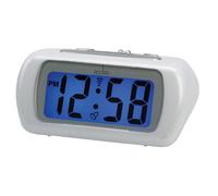 Acctim LCD Alarm Clock, Auric, Blue Backlight, White, 12342