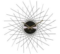 Acctim Lohne Large Wall Clock Quartz Spoke Geometric Spun Metal Nickel 50Cm