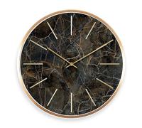 Acctim Luxe Wall Clock Green Marble Gold