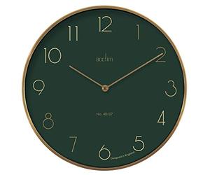 Acctim Madison 29515 Brushed Metal Wall Clock in Urban Jungle Green