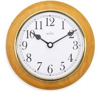 Acctim Maine Wall Clock Quartz Wood Frame Gold Bezel Cherry 20cm 24170