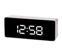 Acctim Medina Digital Alarm Clock Crescendo Alarm Temperature Display LED Display White