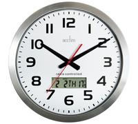 Acctim Meridian Radio Controlled Aluminium Wall Clock