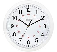 Acctim Metro 12" Wall Clock Quartz 12/24 Hour Dial Easy Read Numbers White 30cm 21162