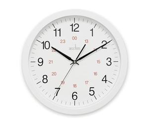 Acctim Metro 14" Wall Clock Quartz 12/24 Hour Dial Easy Read Numbers White 35cm