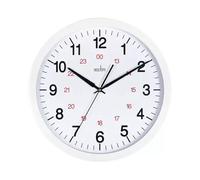 Acctim Metro 14" Wall Clock Quartz 12/24 Hour Dial Easy Read Numbers White 35cm