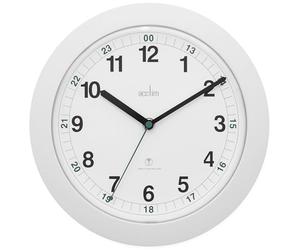Acctim Milan Wall Clock Radio Controlled 12/24 Hour Dial 25cm White 93/723RC