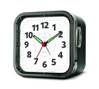 Acctim Otis Non-Ticking Sweep Bell Alarm Clock (Black/Gunmetal)
