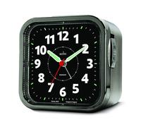 Acctim Otis Non-Ticking Sweep Bell Alarm Clock (Titanium)