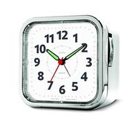 Acctim Otis Non-Ticking Sweep Bell Alarm Clock (White)