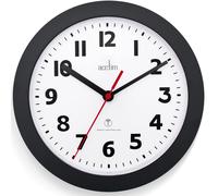 Acctim Parona Radio Controlled Wall Clock 23cm Diameter (Black)