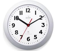 Acctim 74317 Parona, Silver Radio Controlled Wall Clock, 23cm Diameter