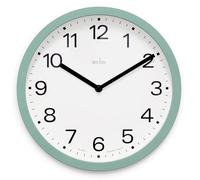 Acctim Renhold Wall Clock Contemporary 25cm Kitchen/Living Room/Bedroom/Office Clock (Cloverfield Green)