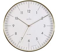 Acctim RETRO Arabic Dial Gold Finish Round Wall Clock With Silent Sweep 30cm