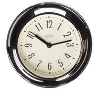 Acctim Riva Small Wall Clock Quartz Chrome Effect 17.5cm 21737