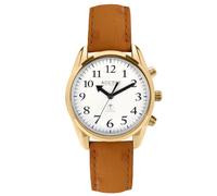 Acctim 'Robin' 35mm Radio Controlled Talking Watch in Gold/Tan