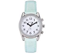 Acctim 'Robin' 35mm Radio Controlled UK Talking Watch in Silver/Mint