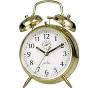Acctim Saxon Bell Mechanical Alarm Clock - Brass
