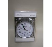 Acctim Saxon Bell Traditional Keywound Large Double Bell Alarm Clock Chrome