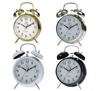 Acctim Saxon Double Bell Mechanical Key wound Alarm Clock