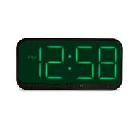 Acctim Silas LED Wireless Alarm Clock, 2-inch Display with Adjustable Volume and Brightness (Green LED)