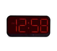 Acctim Silas 2 Wireless Red LED Alarm Clock, Black