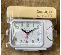 Acctim Sonnet Analogue Alarm Clock Non Ticking Sweep Luminous Hands Bell Alarm