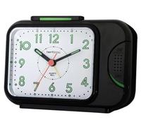 Acctim Sonnet Alarm Clock Analogue Non Ticking Sweep Luminous Black 12613
