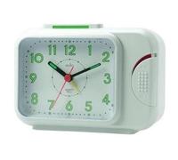 Acctim Alarm Clock Sonnet Bedside Clock Analogue Black White Luminous Hand Clock