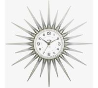 Acctim Stella Silver Chrome Starburst Wall Clock 21767