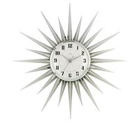 Acctim Stella Starburst Wall Clock, Silver, 43 cm l x 43 cm w
