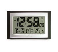 Acctim Stratus 74053 Radio Controlled Wall Desk Clock, Black, Large Display
