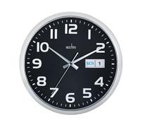 Acctim Supervisor Wall Clock Black Day & Date 21023