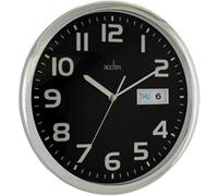 Acctim Supervisor Wall Clock Black Day & Date 21023