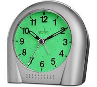 Acctim Sweeper Analogue Alarm Clock Non Ticking Sweep Smartlite® Quartz Silver