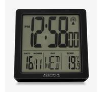 Acctim Varsity Digital Alarm Clock Radio Controlled Crescendo Alarm Date & Temperature Display (Black)