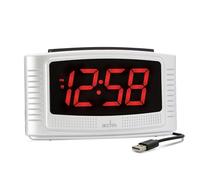 Acctim Vina Large Red LCD Display Digital Mains Alarm Clock