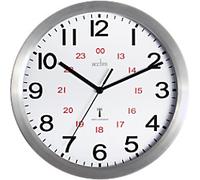 Acctim Wall Clock 74457 25 x 25 x 4.4 x 25 cm Brushed Aluminium