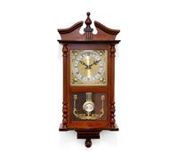 Acctim Westbury Radio Controlled Large Dark Wooden Westminster Chiming regulator Quartz Wall Clock with pendulum
