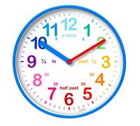 Acctim Wickford Childrens Time Teacher Wall Clock Blue