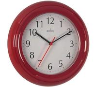 Acctim Wycombe Kitchen Wall Clock Quartz Arabic Numerals 22cm in Red Acctim Red