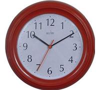 Acctim Wycombe Kitchen Wall Clock Quartz Arabic Numerals Red 22cm 21414