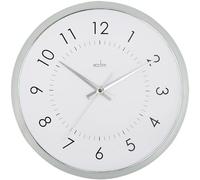 Acctim Yoko Wall Clock Non-Ticking Sweep Chromed Case Around the World Numbers Silver 32cm 21492